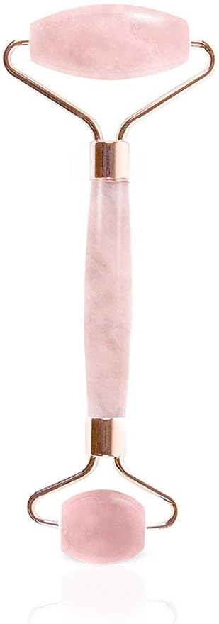Roller visage en quartz rose